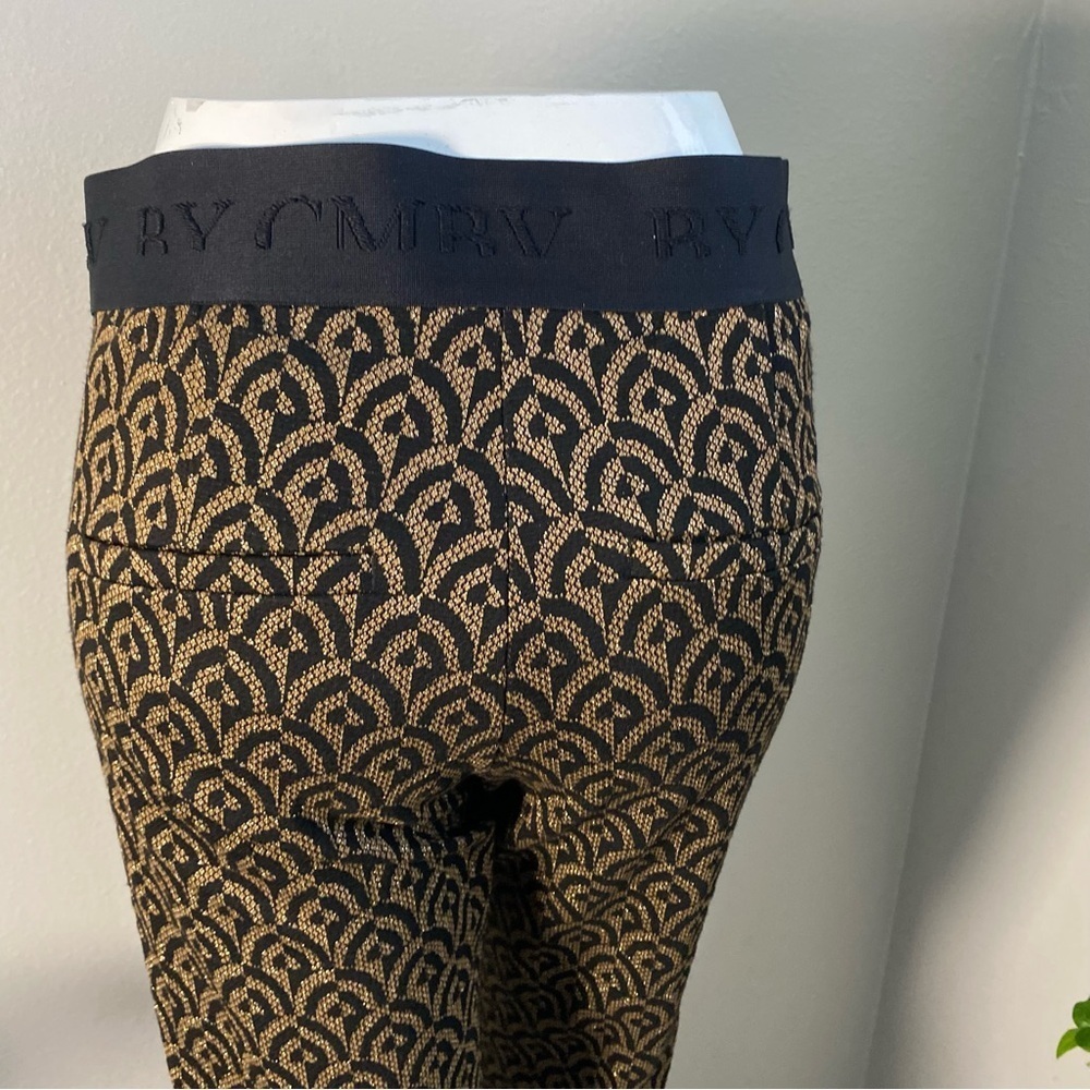 CAMBIO Faith patterned lurex trousers Patterned Black and Gold Women's Pants S2 - Picture 8 of 16